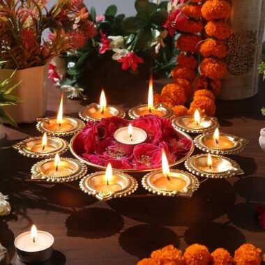 flower shape diyas