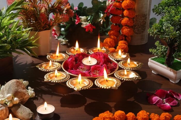 flower shape diyas